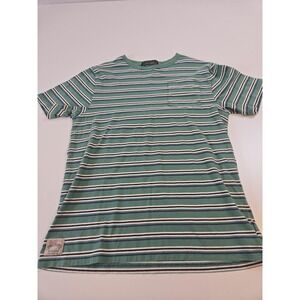 Polo Country Ralph Lauren Shirt Youth XL Green Stripe Pocket Casual Tee